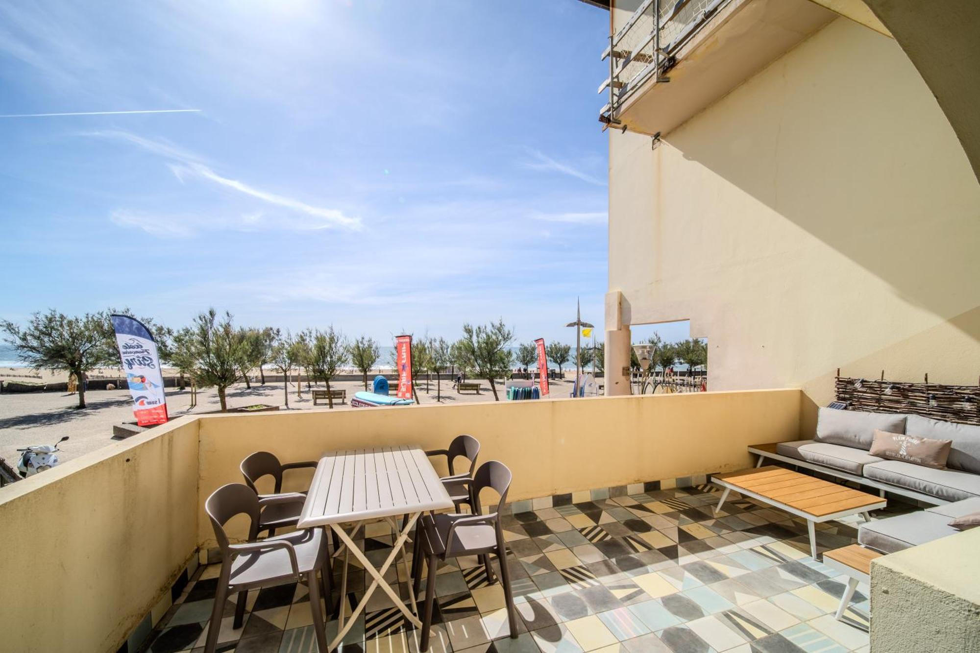 La Dune D'Or - Vue Mer, Studio Face A La Plage Avec Terrasse Soorts-Hossegor Eksteriør billede