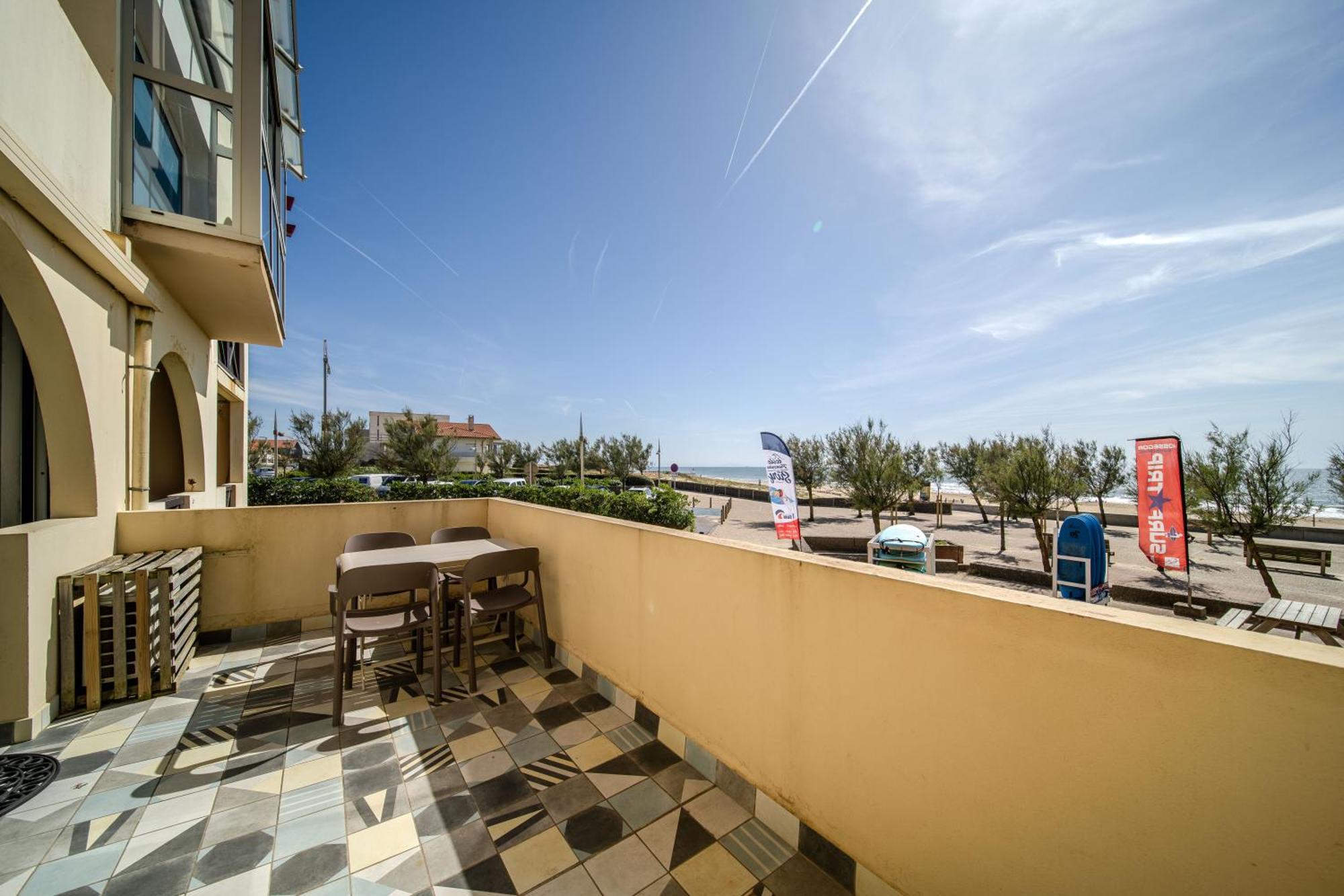 La Dune D'Or - Vue Mer, Studio Face A La Plage Avec Terrasse Soorts-Hossegor Eksteriør billede